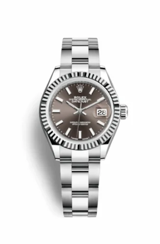 Rolex Lady-Datejust 28 Stainless Steel Fluted / Grey / Oyster 279174-0012