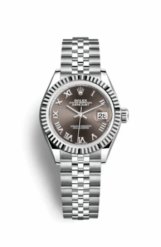 Rolex Lady-Datejust 28 Stainless Steel Fluted / Grey - Roman / Jubilee 279174-0013
