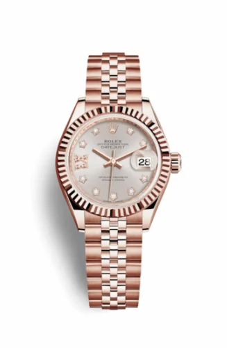 Rolex Lady-Datejust 28 Everose Fluted / Jubilee / Sundust Diamond 279175-0006