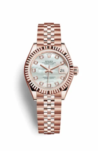 Rolex Lady-Datejust 28 Everose Fluted / Jubilee / MOP 279175-0018