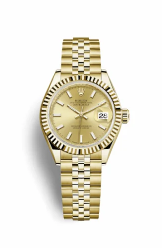 Rolex Lady-Datejust 28 Yellow Gold Fluted / Jubilee / Champagne 279178-0003
