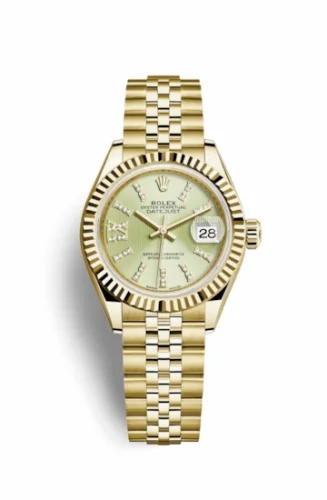 Rolex Lady-Datejust 28 Yellow Gold Fluted / Jubilee / Champagne Diamond 279178-0008
