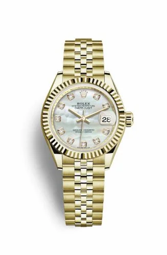 Rolex Lady-Datejust 28 Yellow Gold Fluted / Jubilee / MOP 279178-0026