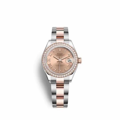 Rolex Lady-Datejust 28 Stainless Steel / Rose Gold / Diamond / Rose - Roman / Oyster 279381RBR-0026