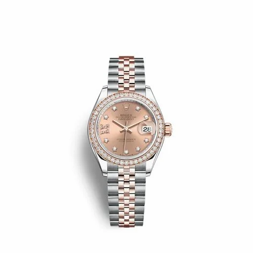 Rolex Lady-Datejust 28 Stainless Steel / Rose Gold / Diamond / Rose - Diamond / Jubilee 279381RBR-0027