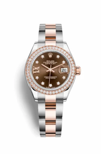 Rolex Lady-Datejust 28 Rolesor Rose Diamond / Oyster / Chocolate Diamond 279381rbr-0004