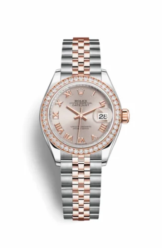 Rolex Lady-Datejust 28 Rolesor Rose Diamond / Jubilee / Sundust Roman 279381rbr-0005