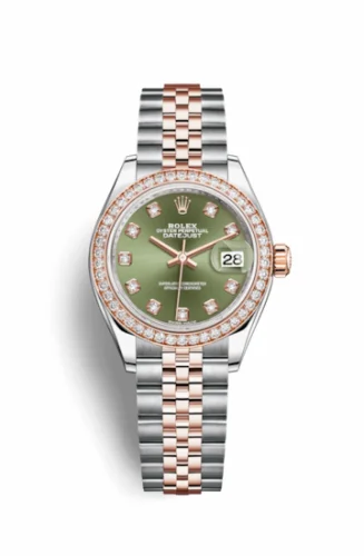 Rolex Lady-Datejust 28 Rolesor Rose Diamond / Jubilee / Olive Diamond 279381rbr-0007