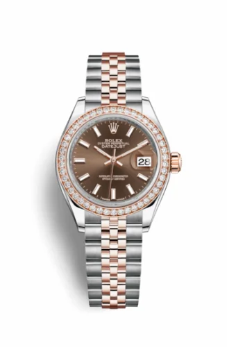 Rolex Lady-Datejust 28 Rolesor Rose Diamond / Jubilee / Chocolate 279381rbr-0017