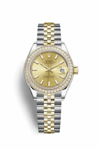 Rolex Lady-Datejust 28 Rolesor Yellow Diamond / Jubilee / Champagne 279383rbr-0001