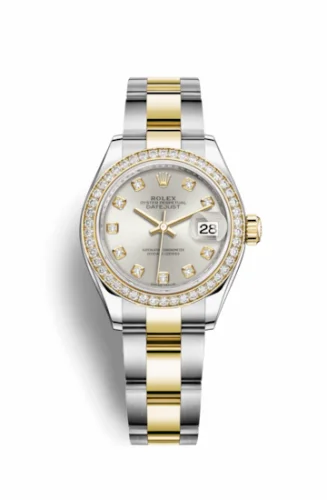 Rolex Lady-Datejust 28 Rolesor Yellow Diamond / Oyster / Silver Diamond 279383rbr-0008