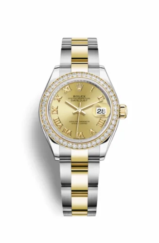 Rolex Lady-Datejust 28 Rolesor Yellow Diamond / Oyster / Champagne Roman 279383rbr-0010