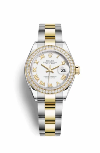 Rolex Lady-Datejust 28 Rolesor Yellow Diamond / Oyster / White Roman 279383rbr-0024