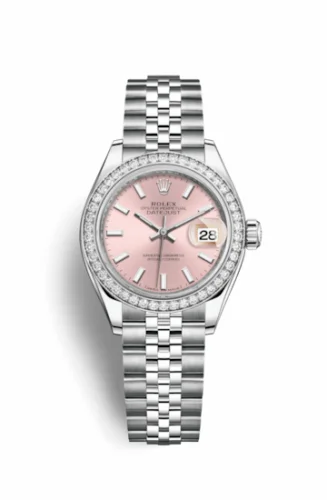 Rolex Lady-Datejust 28 Stainless Steel / Diamond / Pink / Jubilee 279384rbr-0001