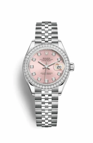 Rolex Lady-Datejust 28 Stainless Steel / Diamond / Pink - Diamond / Jubilee 279384rbr-0003