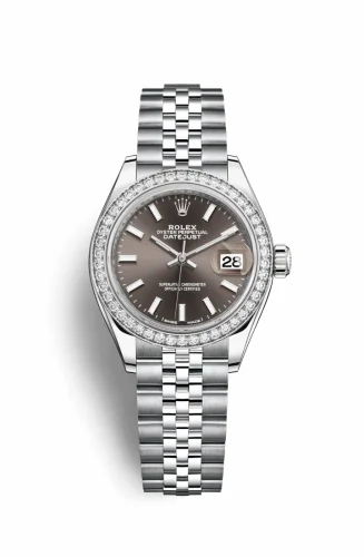 Rolex Lady-Datejust 28 Stainless Steel / Diamond / Grey / Jubilee 279384rbr-0013