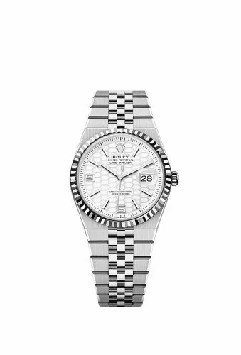Rolex Land-Dweller 36 Oystersteel - White Gold / White / Flat Jubilee 127234-0001