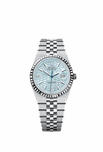 Rolex Land-Dweller 36 Platinum / Ice Blue / Flat Jubilee 127236-0001