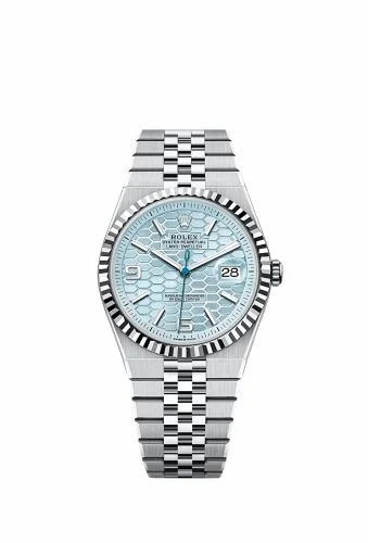 Rolex Land-Dweller 40 Platinum / Ice Blue / Flat Jubilee 127336-0001