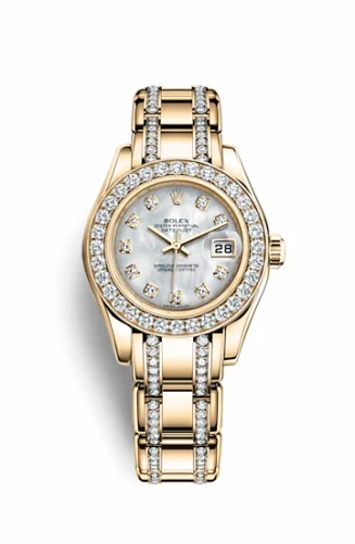 Rolex Datejust Pearlmaster 29 Yellow Gold Diamond Mother of Pearl Diamond 80298-0067