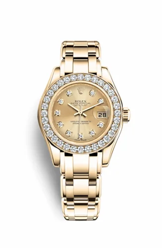 Rolex Datejust Pearlmaster 29 Yellow Gold Diamond / Champagne Diamond 80298-0071