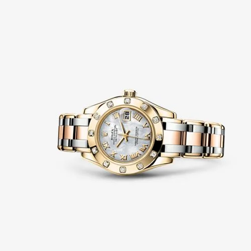 Rolex Datejust Pearlmaster 29 Tridor 12 Diamond Mother of Pearl Roman 80318-0056