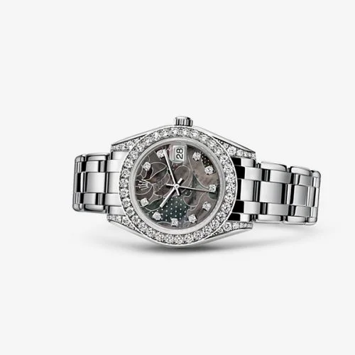 Rolex Datejust Pearlmaster 34 White Gold Diamond Shoulders Goldust Dream 81159-0011