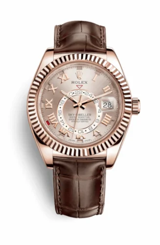 Rolex Sky-Dweller Everose / Sundust / Alligator 326135-0004