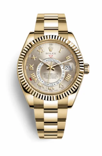 Rolex Sky-Dweller Yellow Gold / Silver Roman 326938-0001
