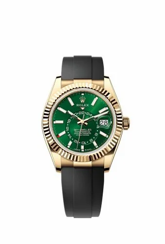 Rolex Sky-Dweller Yellow Gold / Green / OysterFlex 336238-0004