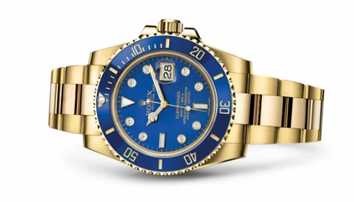 Rolex Submariner Date Yellow Gold / Blue-Diamond 116618lb-0002